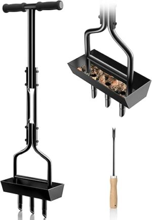 EEIEER Lawn Aerator Coring Tool With Basket