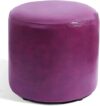 MGEMJMJ Leather Cube Pouf Ottoman Footstool, Purple