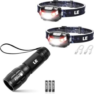 Lighting EVER LED Headlamp & Flashlight Bundle