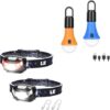 Lighting EVER LED Rechargeable Headlamp & Lantern Bundle