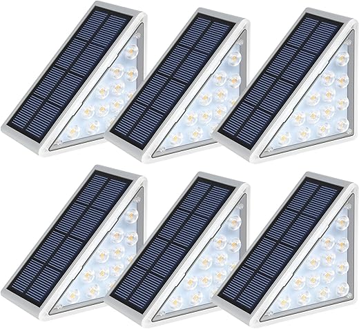 AUDLES LED Solar Outdoor Step Lights, IP67