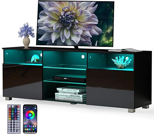Vinctik 6&Fox LED TV Stand With Adjustable Shelves