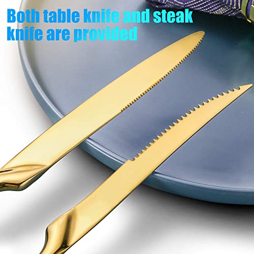 Lemeya Gold Silverware Set, 24-Piece Stainless Steel - Image 5