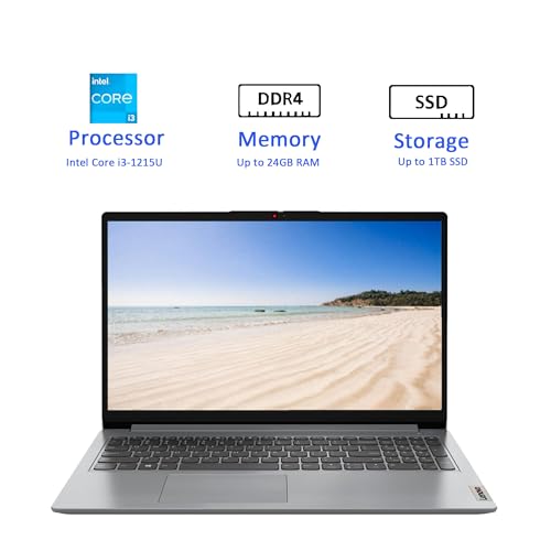 Lenovo 15.6" FHD Touchscreen Laptop, Intel i3-1215U - Image 2