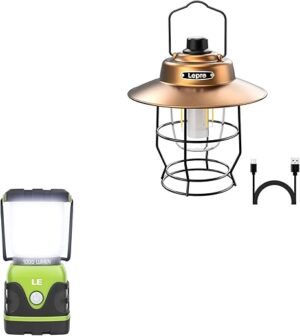 Lighting EVER Lepro Vintage & 1000LM LED Camping Lanterns