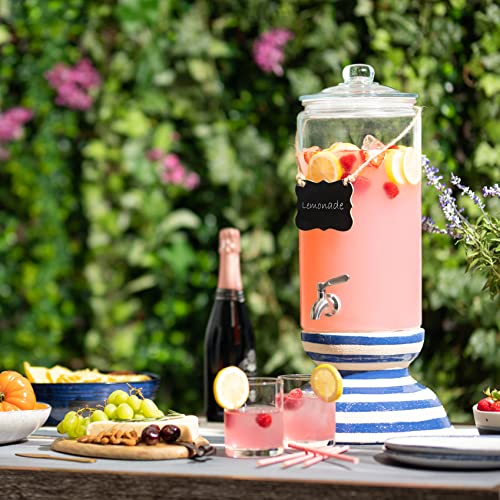 Le'raze 2 Gallon Glass Drink Dispenser - Image 3