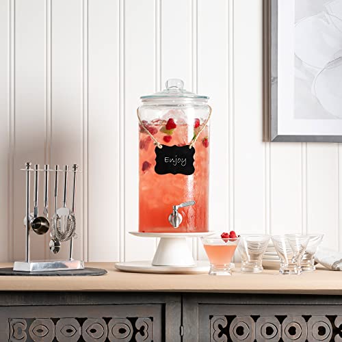 Le'raze 2 Gallon Glass Drink Dispenser - Image 4