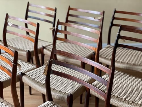 lianBangSeaHorse Mahogany Paper Rope Dining Chairs - Image 3
