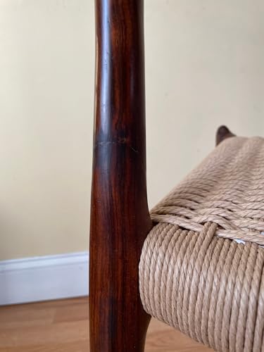 lianBangSeaHorse Mahogany Paper Rope Dining Chairs - Image 4