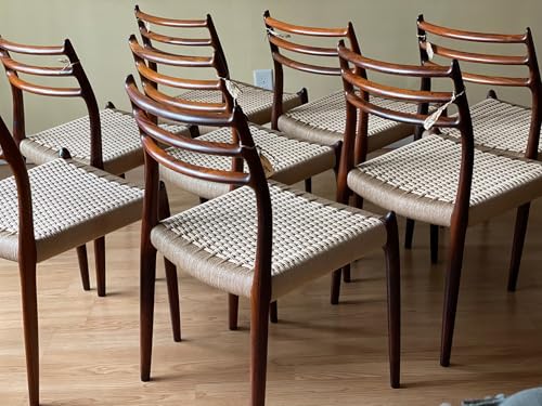 lianBangSeaHorse Mahogany Paper Rope Dining Chairs - Image 2