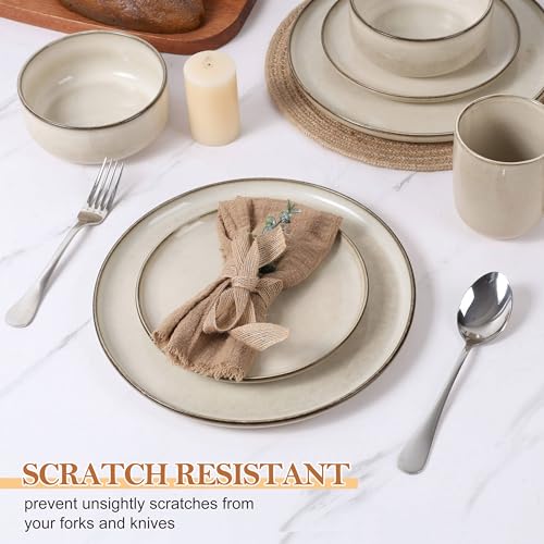 LIANYU Dinnerware Dish Set, 16 Piece Ceramic - Image 3