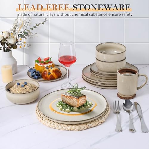 LIANYU Dinnerware Dish Set, 16 Piece Ceramic - Image 4