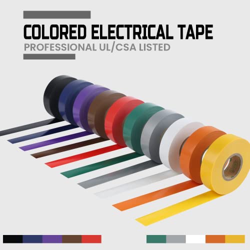 Lichamp Colored Electrical Tape 10-Pack Waterproof - Image 4