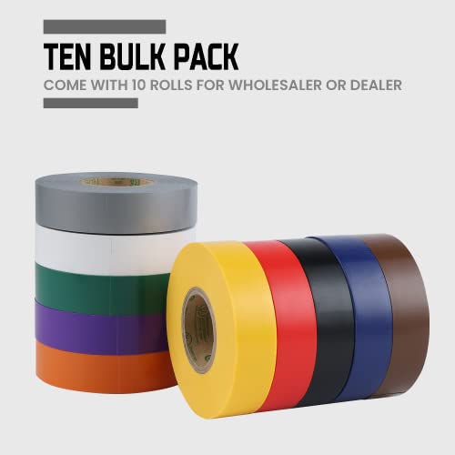Lichamp Colored Electrical Tape 10-Pack Waterproof - Image 5