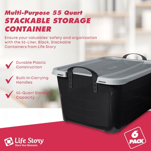 Life Story Multipurpose Stackable Storage Container, 6 Pack - Image 2