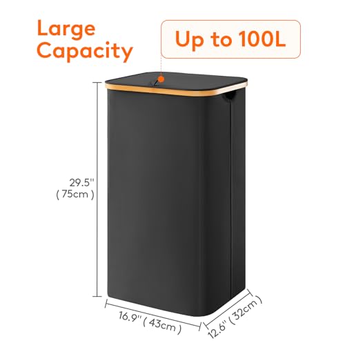 Lifewit 100L Laundry Basket With Lid - Image 4
