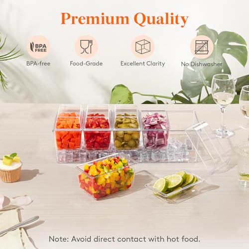 Lifewit Ice Chilled Condiment Caddy With Containers - Image 5