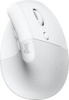 Logitech Lift Vertical Ergonomic Wireless Mouse, Off White