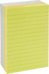 Amazon Basics Lined Rectangular Sticky Notes, Assorted Colors