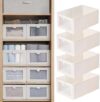 Pradnel Linen Closet Storage Bins, 4 Pack