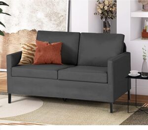 TYBOATLE Linen Fabric Modern Small Loveseat Sofa