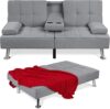 Best Choice Products Linen Folding Futon Reclining Sofa Bed