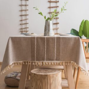 Colorigan Linen Table Cloth Waterproof Cotton Fabric