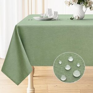 Smiry Linen Waterproof Burlap Tablecloth