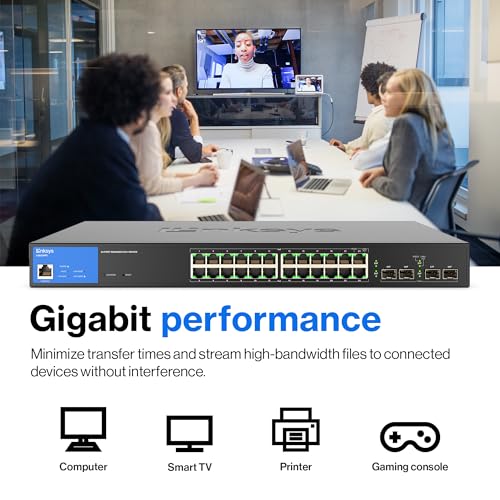 Linksys 24 Port Gigabit Managed Network Switch - Image 4
