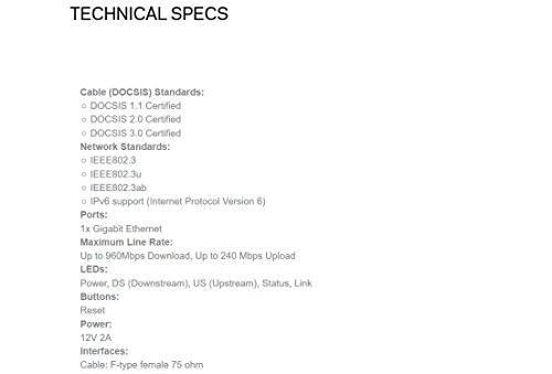 Linksys High Speed DOCSIS 3.0 Cable Modem - Image 2