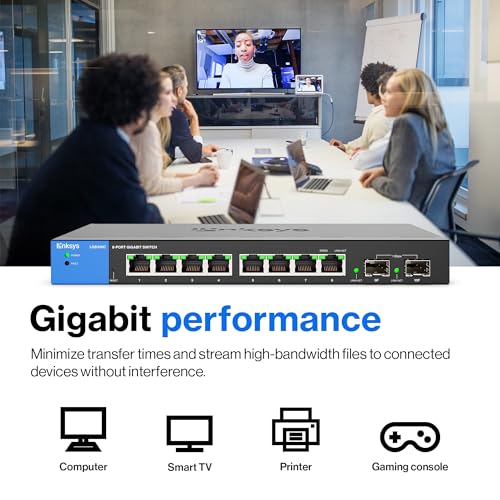 Linksys LGS310C 8 Port Gigabit Managed Switch - Image 3