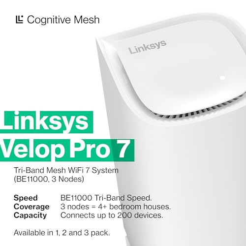 Linksys Velop Pro 7 WiFi Mesh System MBE7003 - Image 2