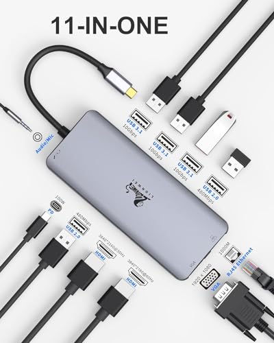LIONWEI USB C Docking Station Dual Monitor - Image 2