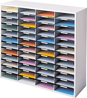 Fellowes Literature Organizer, 48 Letter Sections, Dove Gray