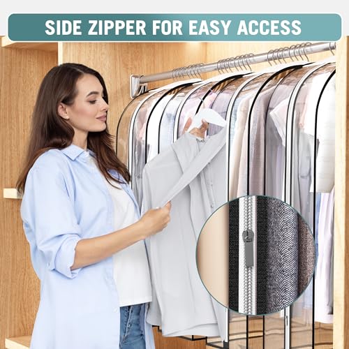 Liuoud Clear Garment Bags For Hanging Clothes - Image 3