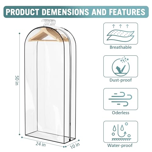 Liuoud Clear Garment Bags For Hanging Clothes - Image 4