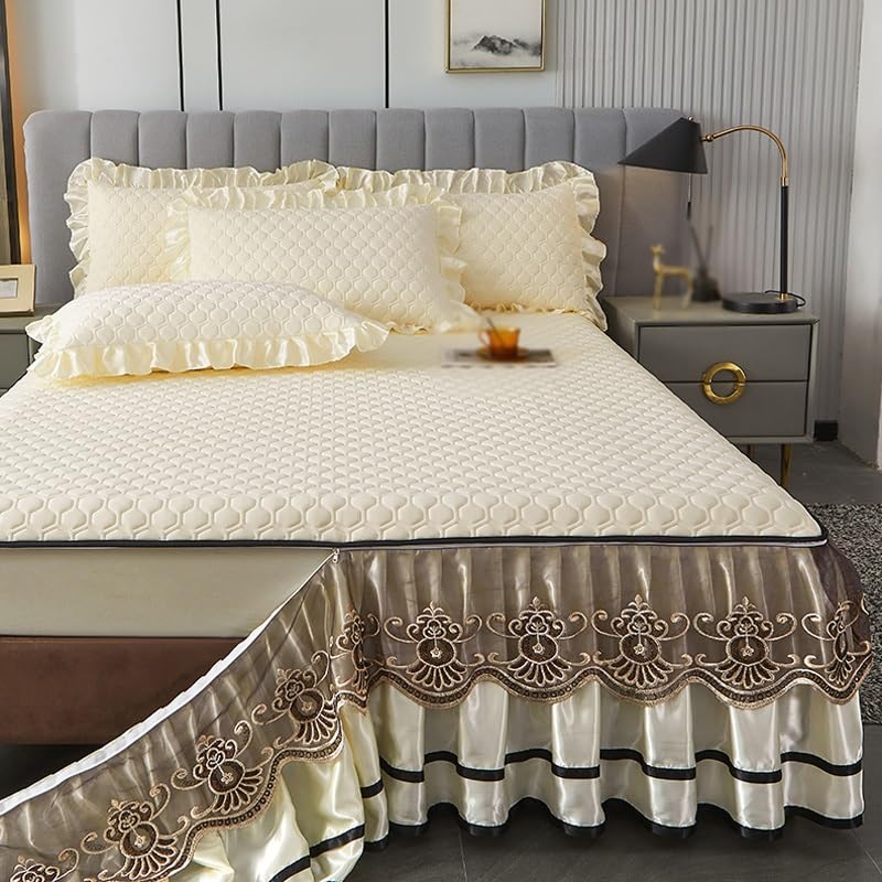LNYHLXS Mat Bed Skirt Lace Cover (150*200cm) - Image 3