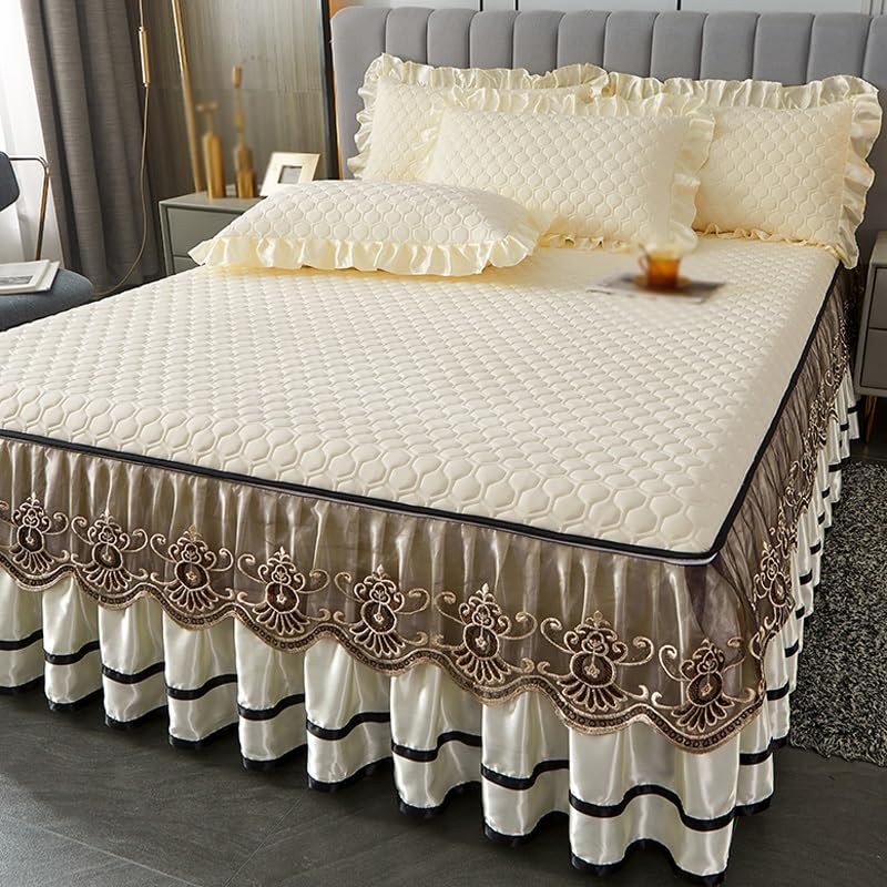 LNYHLXS Mat Bed Skirt Lace Cover (150*200cm) - Image 2