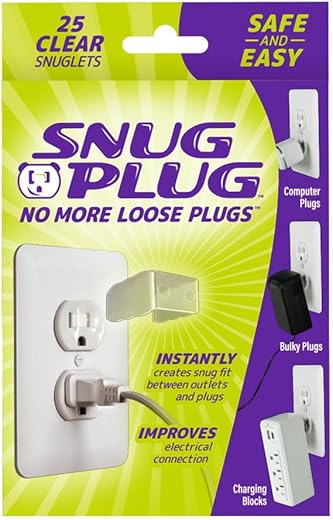 Snug Plug Loose Outlet Fix (25/Pack Clear)