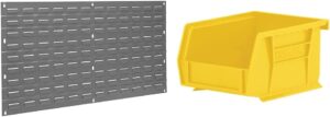 Akro-Mils Louvered Steel Wall Panel & AkroBins Containers
