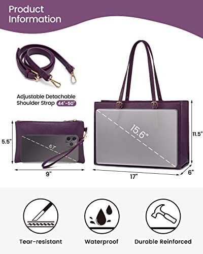 LOVEVOOK 15.6 Inch Laptop Bag, Large Waterproof Briefcase - Image 3