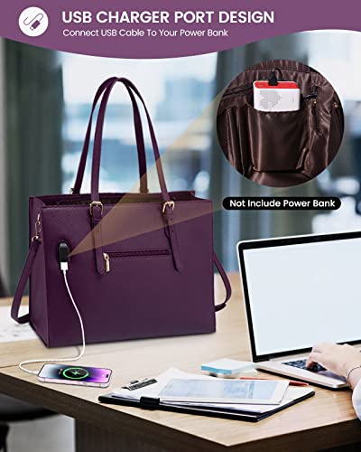 LOVEVOOK 15.6 Inch Laptop Bag, Large Waterproof Briefcase - Image 4