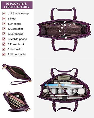 LOVEVOOK 15.6 Inch Laptop Bag, Large Waterproof Briefcase - Image 2