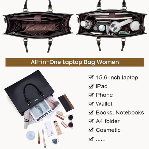 LOVEVOOK Laptop Bag For Women 15.6 Inch - Image 3