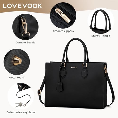 LOVEVOOK Laptop Bag For Women 15.6 Inch - Image 5