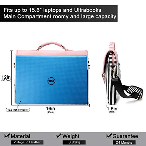 LOVEVOOK Women's Laptop Messenger Bag, Slim-Pink, 15.6-Inch - Image 3