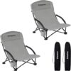 KingCamp Low Folding Portable Beach Chairs With Headrest