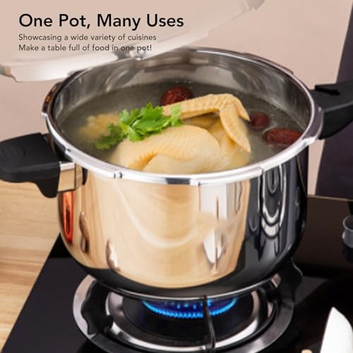 LUCKDANO Stainless Steel Multifunctional Pressure Cooker (2L) - Image 2