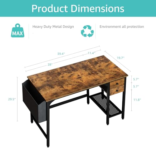 Lufeiya Computer Desk With Drawers - 40 Inch - Image 3