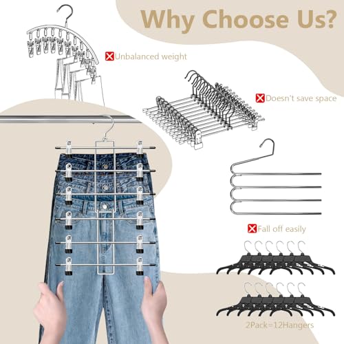 Lumigens Space Saving 6-Tier Skirt Hangers - Image 3